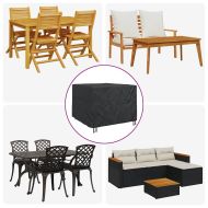 Покривало за градински мебели Черно 125 x 125 x 74 cm 420D