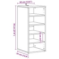 Шкафове за обувки 2 бр дъб сонома 31,5x35x70 см инженерно дърво