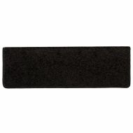 Изтривалки за стълби, 10 бр., 65x21x4 см, черни, с правоъгълен кант