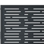 Градинска порта, антрацит, 100x125 см, стомана, квадратен дизайн