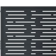 Градинска порта, антрацит, 100x200 см, стомана, квадратен дизайн