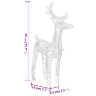 Коледни елени, 4 бр, многоцветни, 160 LED, акрил