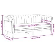 Комплект дивани от 2 части, кафяв, кадифе