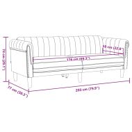 Комплект дивани от 2 части, кафяв, кадифе