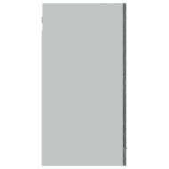 Висящ стъклен шкаф "Lyon", сив, цвят сонома, 80x31x60 см, инженерно дърво