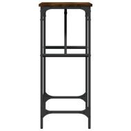 Конзолна маса, опушен дъб, 75x32x75 см, инженерно дърво