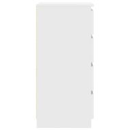 Бюфет с чекмеджета, бял, 37,5x35x99 см, инженерно дърво