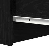 Бюфет с чекмеджета, черен дъб, 37,5x35x99 см, инженерно дърво
