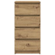 Сайдборд, дъб артизан, 37,5x35x76 см, инженерно дърво