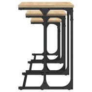 Стифиращи кафе маси, 3 бр, сонома дъб, инженерно дърво