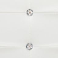 Легло с матрак, бяло, изкуствена кожа, 140x200 см