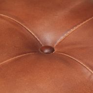 Конзолни трапезни столове, 6 бр, кафяви, естествена кожа