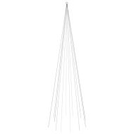 Коледна елха на флагщок, топло бяло, 732 LED, 500 см