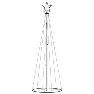 Конусовидна коледна елха, студено бяло, 108 LED, 70x180 см
