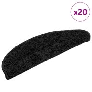 Изтривалки за стълби, 20 бр., 56x17x3 см, черни, полукръгли