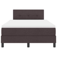 Легло с пружинирана основа Тъмен кафяв 120 x 200 cm текстил