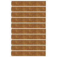 Градински кантове 10 бр 15x103 см гъвкави кортенова стомана