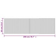 Килим, правоъгълен, натурален, 60x200 см, бамбук