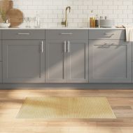 Килим, правоъгълен, светъл натурален, 60x100 см, бамбук