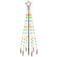 Коледна елха с шип, многоцветна, 108 LED, 180 см