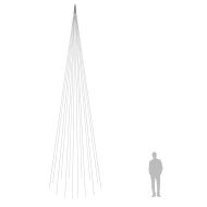 Коледна елха на флагщок, цветно, 1134 LED, 800 см