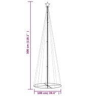 Конусовидна елха, студено бяло, 310 LED, 100x300 см