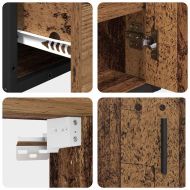 Комплект мебели за баня 2 pcs Старо дърво Инженерно дърво