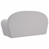 Детско диванче, 2-местно, светлосиво, мек плюш