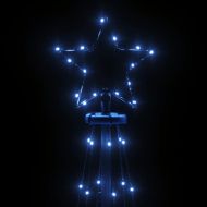 Конусовидна коледна елха, синя, 108 LED, 70x180 см
