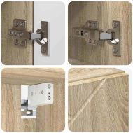 Комплект мебели за баня с чекмедже с врата 4 pcs Сонома дъб