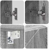 Комплект мебели за баня Монтиране на стена 5 pcs Сив Сонома