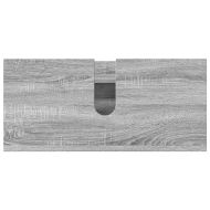 Комплект мебели за баня с чекмедже с рафт 2 pcs Сив Сонома