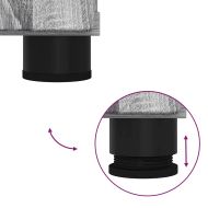 Комплект мебели за баня с чекмедже с рафт 2 pcs Сив Сонома