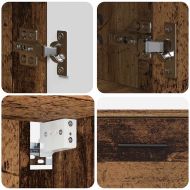 Комплект мебели за баня с чекмедже с рафт 2 pcs Старо дърво