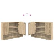 Комплект мебели за баня с чекмедже с рафт 3 pcs Сонома дъб