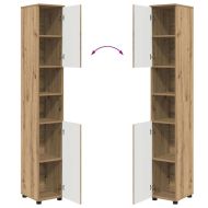 Комплект мебели за баня 4 pcs Дъб Конструирано дърво и метал.