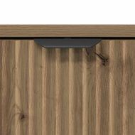 Комплект мебели за баня 2 pcs Дъб Конструирано дърво и метал.