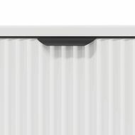 Комплект мебели за баня 3 pcs Бяло Конструирано дърво и метал.