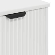 Комплект мебели за баня 3 pcs Бяло Конструирано дърво и метал.