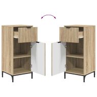 Комплект мебели за баня с рафт 3 pcs дъб сонома Инженерно дърво