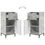 Комплект мебели за баня 3 pcs Бетонно сиво Инженерно дърво