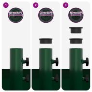 Основание за чадър с саксия Зелен 45 x 45 x 45 cm Стомана