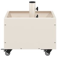 Основание за чадър с саксия Бяло 45 x 45 x 45 cm Стомана