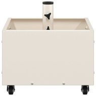 Основание за чадър с саксия Бяло 45 x 45 x 45 cm Стомана