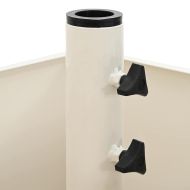 Основание за чадър с саксия Бяло 45 x 45 x 45 cm Стомана