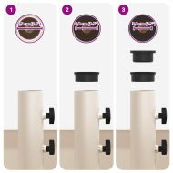 Основание за чадър с саксия Бяло 45 x 45 x 45 cm Стомана