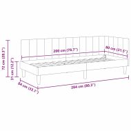 Ъглова рамка за легло Тъмен зелен 80 см x 200 см Кадифе