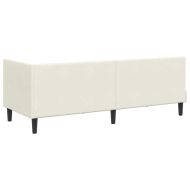 Ъглова рамка за легло с таблото Крем 80 см x 200 см Кадифе