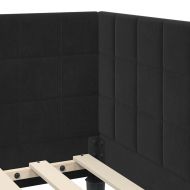 Ъглова рамка за легло с таблото Черно 80 см x 200 см Кадифе