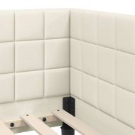 Ъглова рамка за легло с таблото Крем 90 см x 200 см Кадифе